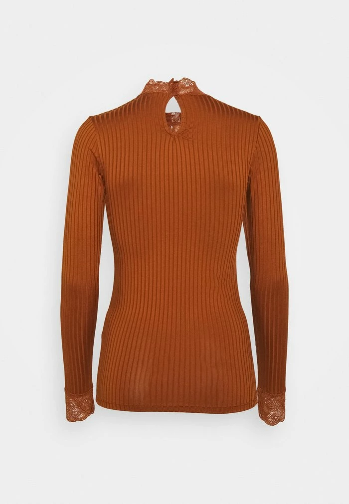 YASBLACE HIGHNECK - T-shirt à Manches Longues - Caramel Cafe 2 YASBLACE HIGHNECK - T-shirt à Manches Longues - Caramel Cafe – Image 2