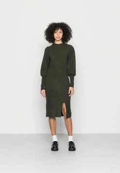 YASLUNA MIDI DRESS VIP - Robe Pull - Forest Night
