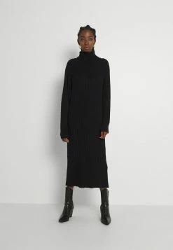 YASMAVI ROLL NECK DRESS - Robe Pull - Black