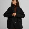 YAS REEMAJ - Manteau Court - Black
