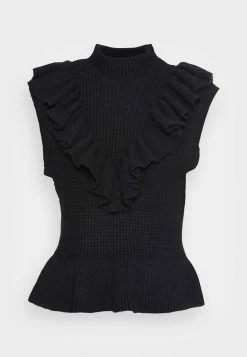 YASTIKKA WAISTCOAT - Pullover - Black -YAS Soldes Boutique b8e05eef19ce46b7a9abb361e1740bcd
