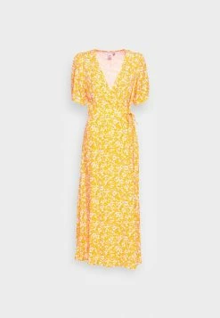 YASDOMILLA LONG WRAP DRESS - Robe De Jour - Radiant Yellow Domilla -YAS Soldes Boutique b9c11813eb3d4f3e94b736b3d1ae85b5