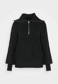 YASDALMA ZIP - Pullover - Black -YAS Soldes Boutique ba5bd04b3dc0405894044b41c2567991
