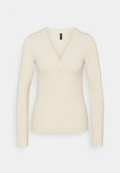 YASBLAX BUTTON - T-shirt à Manches Longues - Tapioca -YAS Soldes Boutique bd0df304bc39497e81272d8498dc329c