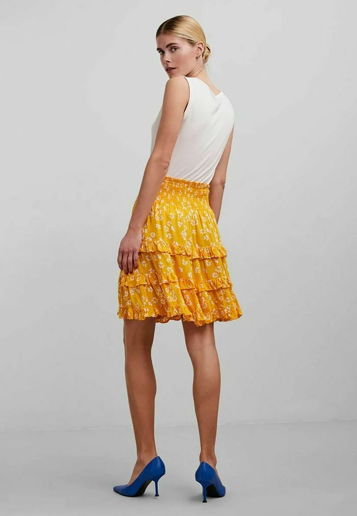 HIGH WAIST ROCK YASLIMO - Jupe Trapèze - Radiant Yellow 3 HIGH WAIST ROCK YASLIMO - Jupe Trapèze - Radiant Yellow – Image 3