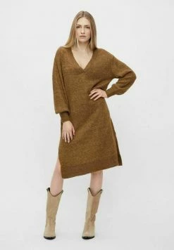 YASCALI DRESS - Robe Pull - Bronze Brown