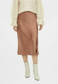 YASRIKSA - Jupe Trapèze - Copper Brown