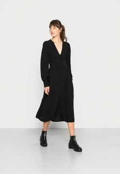 YASNELLI MIDI DRESS - Robe Chemise - Black