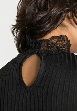 YASBLACE HIGH NECK - T-shirt à Manches Longues - Black -YAS Soldes Boutique c108e82849a84353b08b797d67f23e80