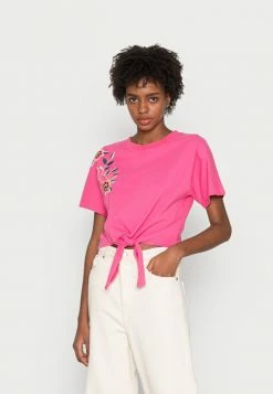 YASFABIAN KNOT TEE - T-shirt Imprimé - Fandango Pink