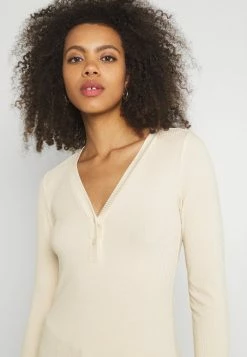 YASBLAX BUTTON - T-shirt à Manches Longues - Tapioca -YAS Soldes Boutique c39d8d75bafe419b83cf7ad9f8437038