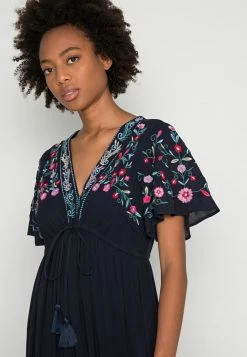 YASCHELLA DRESS - Robe Longue - Sky Captain Embroidery -YAS Soldes Boutique c41bc6c0a65c4e3f9966adc832614c8e