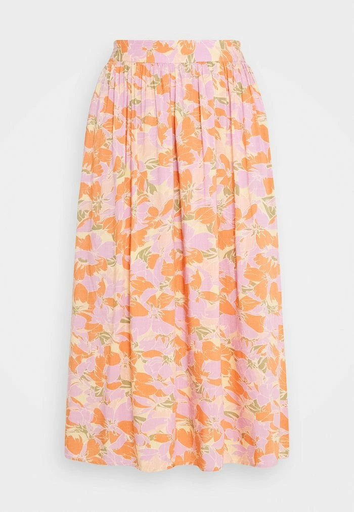 YASJUNA MIDI SKIRT - Jupe Trapèze - Golden Straw 4 YASJUNA MIDI SKIRT - Jupe Trapèze - Golden Straw – Image 4