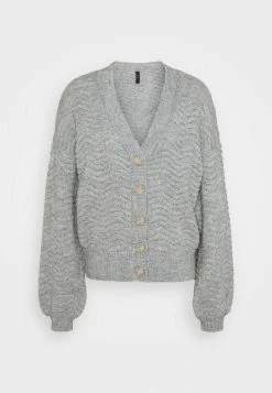 YASBETRICIA CARDIGAN - Gilet - Light Grey Melange