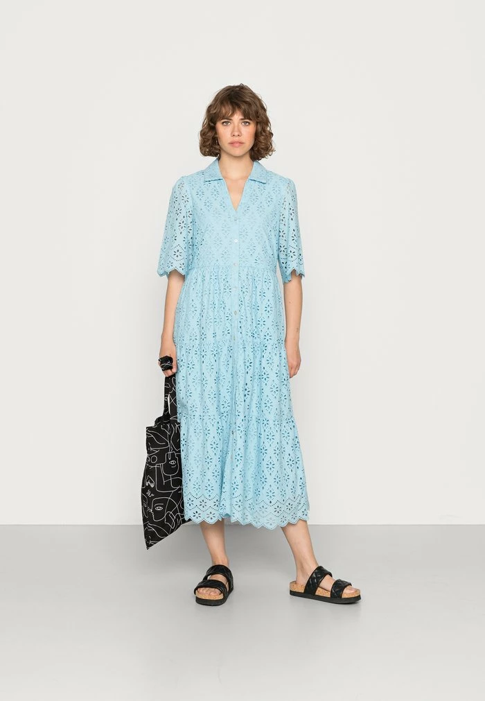 YASBARINA MIDI DRESS - Robe De Jour - Sky Blue 2 YASBARINA MIDI DRESS - Robe De Jour - Sky Blue – Image 2