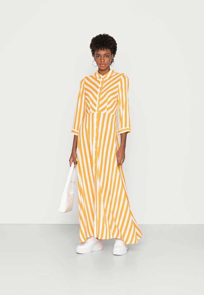 YASSAVANNA LONG SHIRT DRESS - Robe Longue - Radiant Yellow/white Stripe 2 YASSAVANNA LONG SHIRT DRESS - Robe Longue - Radiant Yellow/white Stripe – Image 2