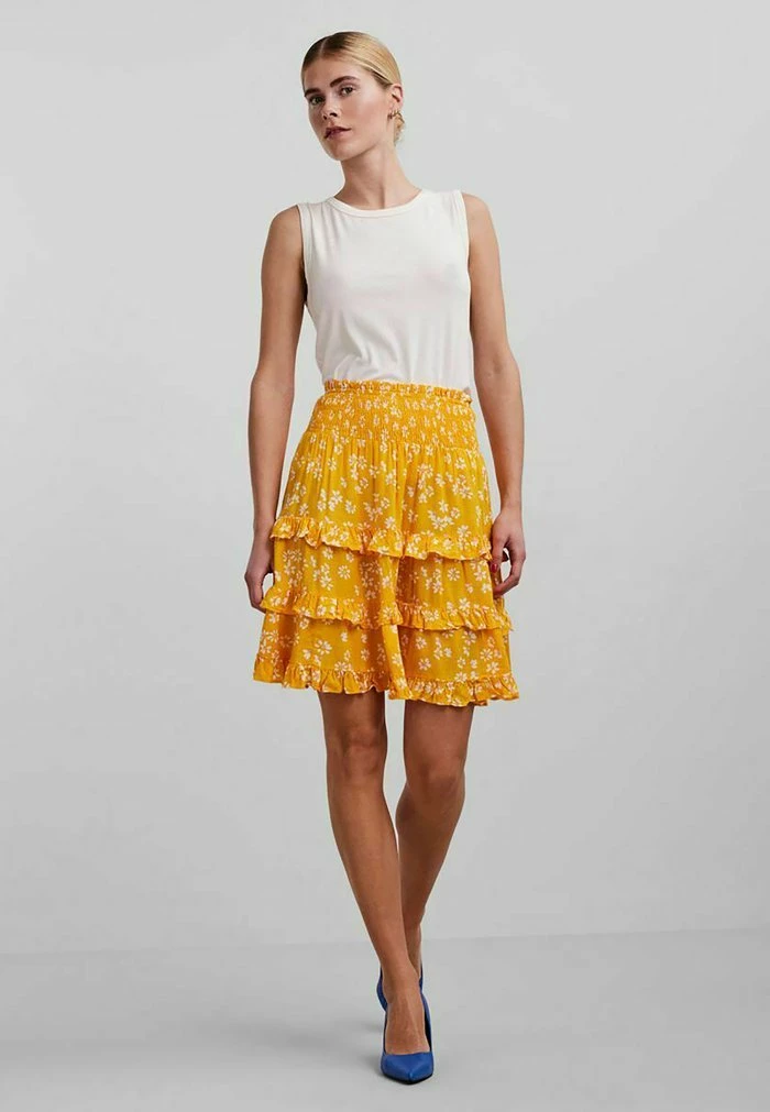 HIGH WAIST ROCK YASLIMO - Jupe Trapèze - Radiant Yellow 2 HIGH WAIST ROCK YASLIMO - Jupe Trapèze - Radiant Yellow – Image 2