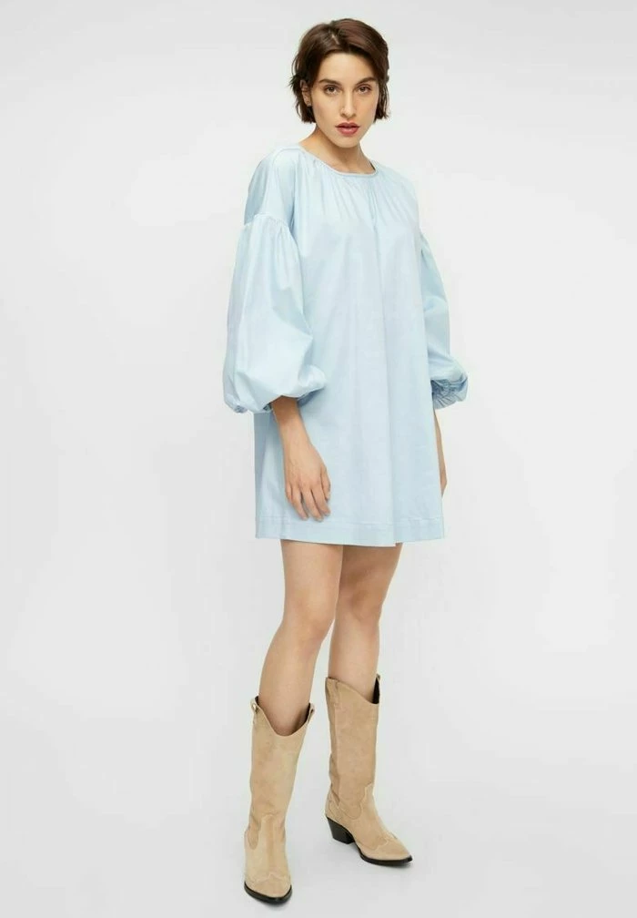 YAS Robe De Jour - Cashmere Blue 2 YAS Robe De Jour - Cashmere Blue – Image 2