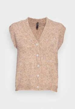 YASSILVO VEST - Veste Sans Manches - Sand Melange -YAS Soldes Boutique ce5cfae335b942dbac9ee80fd44548f1