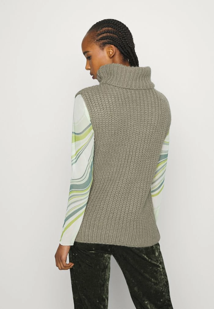 YASFLIP HIGH NECK VEST - Pullover - Vetiver 3 YASFLIP HIGH NECK VEST - Pullover - Vetiver – Image 3
