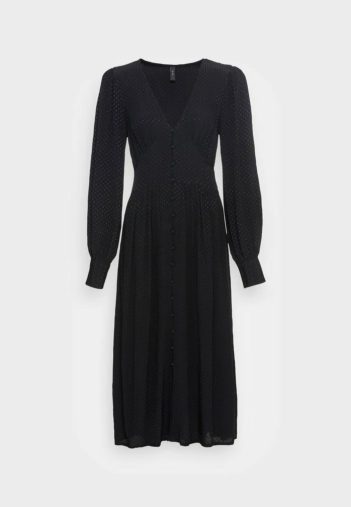 YASNELLI MIDI DRESS - Robe Chemise - Black 4 YASNELLI MIDI DRESS - Robe Chemise - Black – Image 4