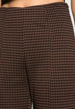 YASAZORI CROPPED PANT - Pantalon Classique - Pinecone/black -YAS Soldes Boutique d4080cc5ef044eb182fb081d7bc6ff65