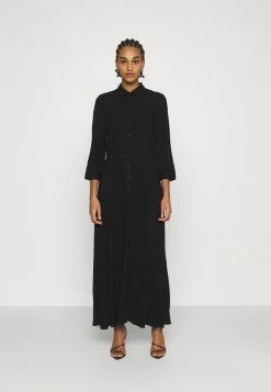 YASSAVANNA LONG SHIRT DRESS - Robe Chemise - Black