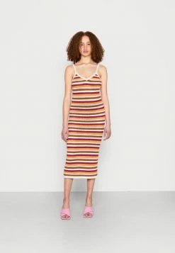 YASFREESIA STRAP KNIT MIDI DRESS - Robe Pull - Freesia Stripe