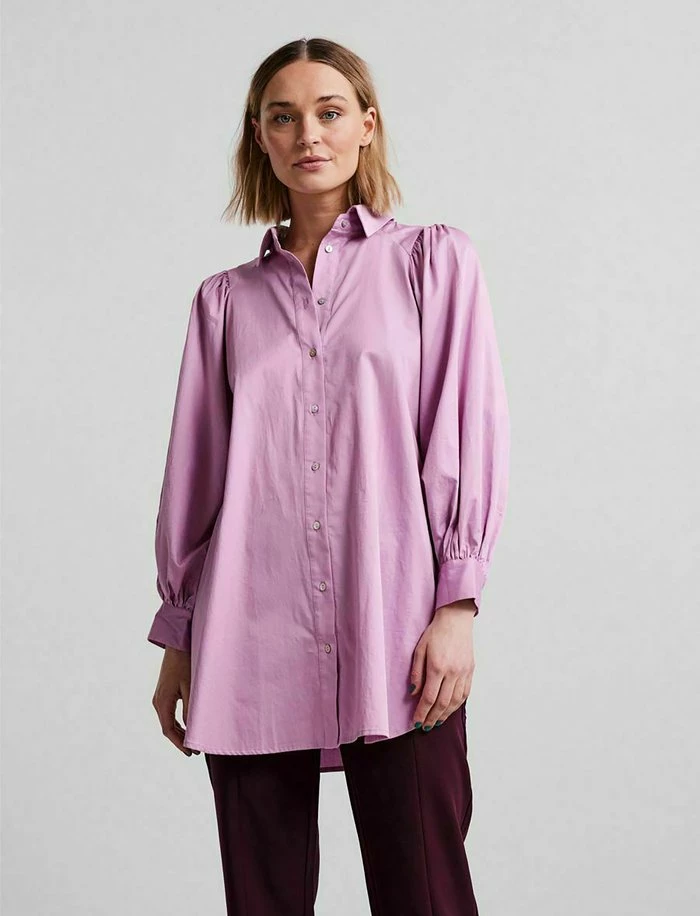 YAS Chemisier - Mauve Mist 1 YAS Chemisier - Mauve Mist