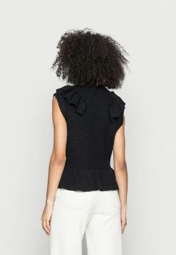 YASTIKKA WAISTCOAT - Pullover - Black -YAS Soldes Boutique dfb7b772f7864c93ad091b504a4ae344