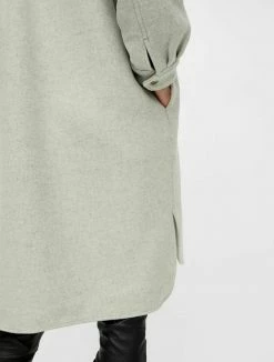 YAS MANTEL - Manteau Court - Light Grey Melange -YAS Soldes Boutique e2e7255a72d94556a4147d9ba07e7265