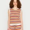 YASFREESIA VEST - Pullover - Cloud Dancer/freesia Stripe