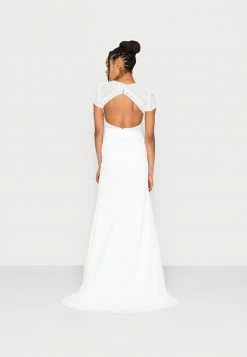 YASROBERTA TRAIN DRESS CELEB - Robe De Cocktail - Star White -YAS Soldes Boutique e63d95687f5d46618b6d76cde8b0f7bf