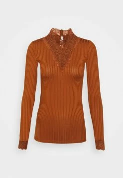 YASBLACE HIGHNECK - T-shirt à Manches Longues - Caramel Cafe