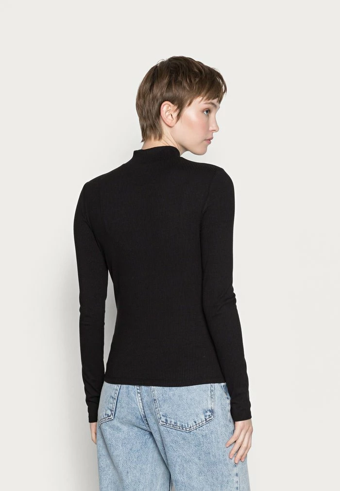 YAS ELLE HIGH NECK - T-shirt à Manches Longues - Black 3 YAS ELLE HIGH NECK - T-shirt à Manches Longues - Black – Image 3