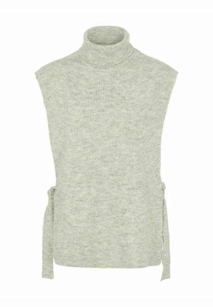 YASMARINA - Veste Sans Manches - Light Grey Melange 6 YASMARINA - Veste Sans Manches - Light Grey Melange – Image 6