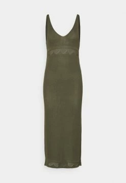 YASFAITH STRAP DRESS - Robe Pull - Olive Night