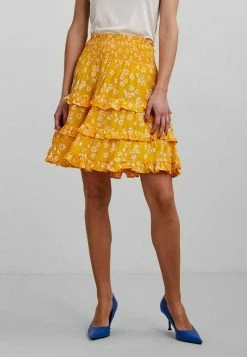 HIGH WAIST ROCK YASLIMO - Jupe Trapèze - Radiant Yellow