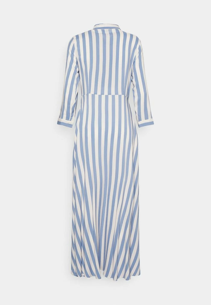 YASSAVANNA LONG SHIRT DRESS - Robe Chemise - Dusty Blue/eggnog 2 YASSAVANNA LONG SHIRT DRESS - Robe Chemise - Dusty Blue/eggnog – Image 2