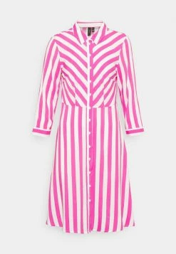 YASSAVANNA 3/4 DRESS - Robe Chemise - Rose Violet