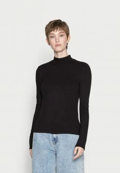 YAS ELLE HIGH NECK - T-shirt à Manches Longues - Black