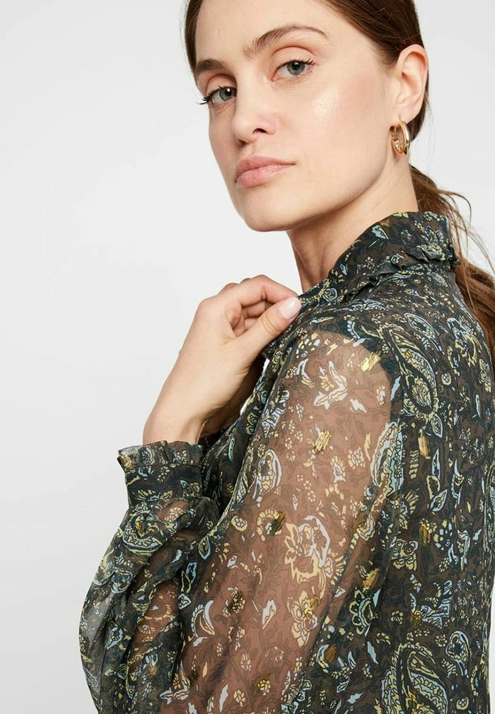 YASBLOOMA - Chemisier - Black Olive 4 YASBLOOMA - Chemisier - Black Olive – Image 4